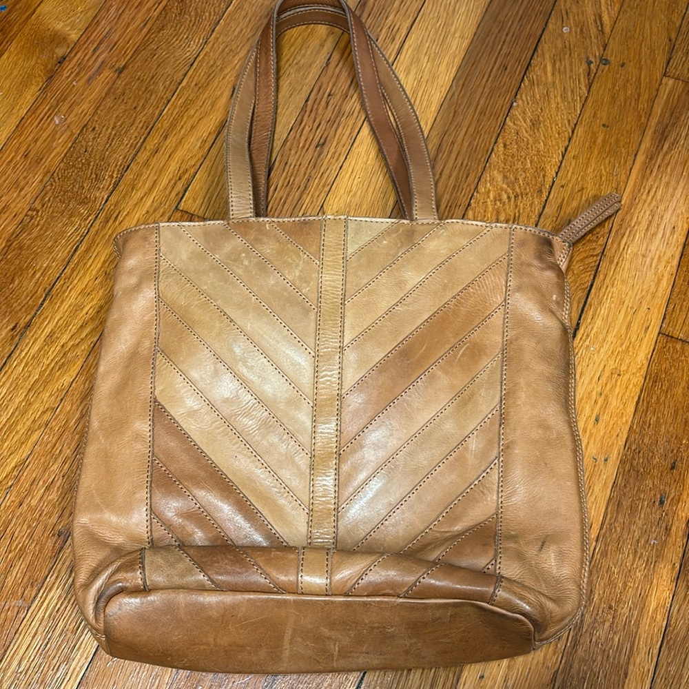 Margot Tan Leather Tote Bag